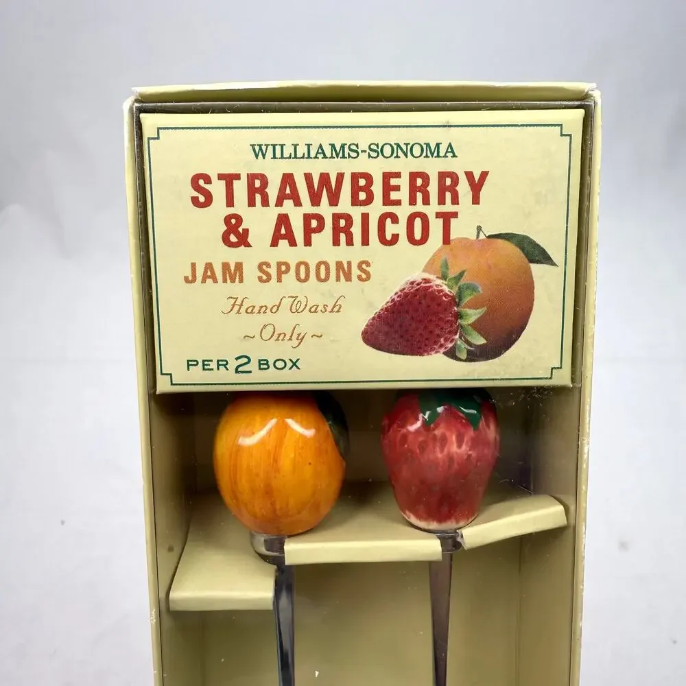 Vintage Williams-Sonoma Strawberry & Apricot Jam Spoons